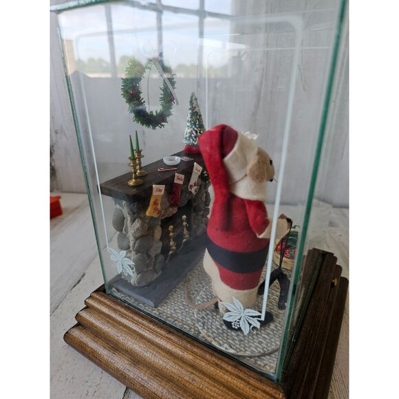 Vintage Santa Christmas scene chimney musical Wiseman diorama unique - Picture 8 of 10